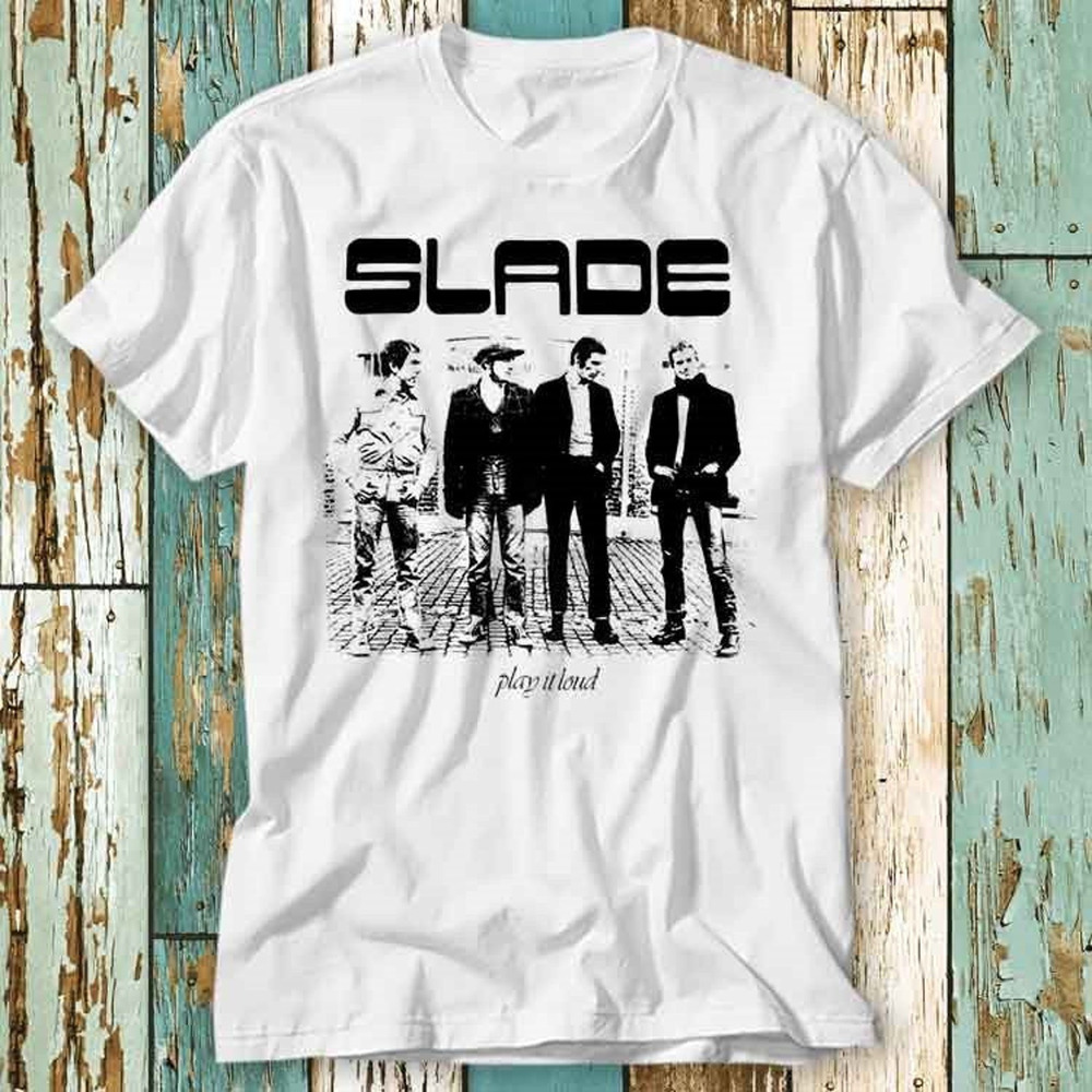 Slade Music Rock 70s  Meme Gift Tee Gamer Cult Movie Music T Shirt